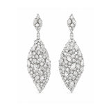 Mixed Marquise & Round Diamond Mosaic Drop Earrings-Mixed Marquise & Round Diamond Mosaic Drop Earrings