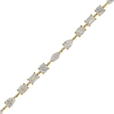 Mixed-Shaped Diamond Bracelet-Mixed Shaped Diamond Bracelet - DBRTJ00046