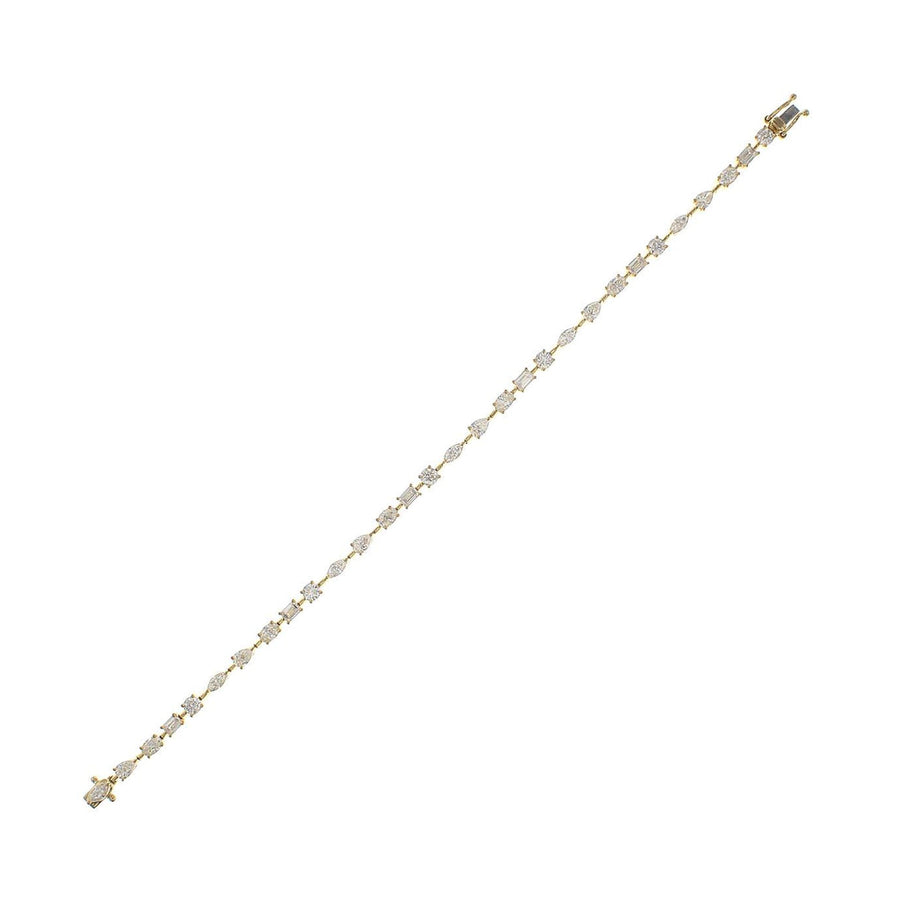 Mixed Shaped Diamond Bracelet - DBRTJ00046
