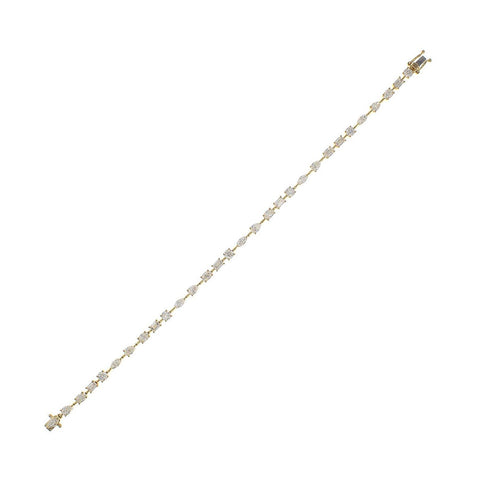 Mixed-Shaped Diamond Bracelet-Mixed Shaped Diamond Bracelet - DBRTJ00046