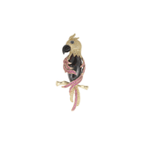 Multi Colored Stones Parrot Brooch-Multi Colored Stones Parrot Brooch - OINEL00064