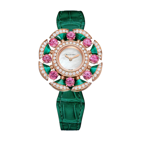 New Old Stock Bulgari Malachite Divas' Dream Cocktail Watch-New Old Stock Bulgari Malachite Divas' Dream Cocktail Watch 103636 / DVP33MOPWGD2MAL