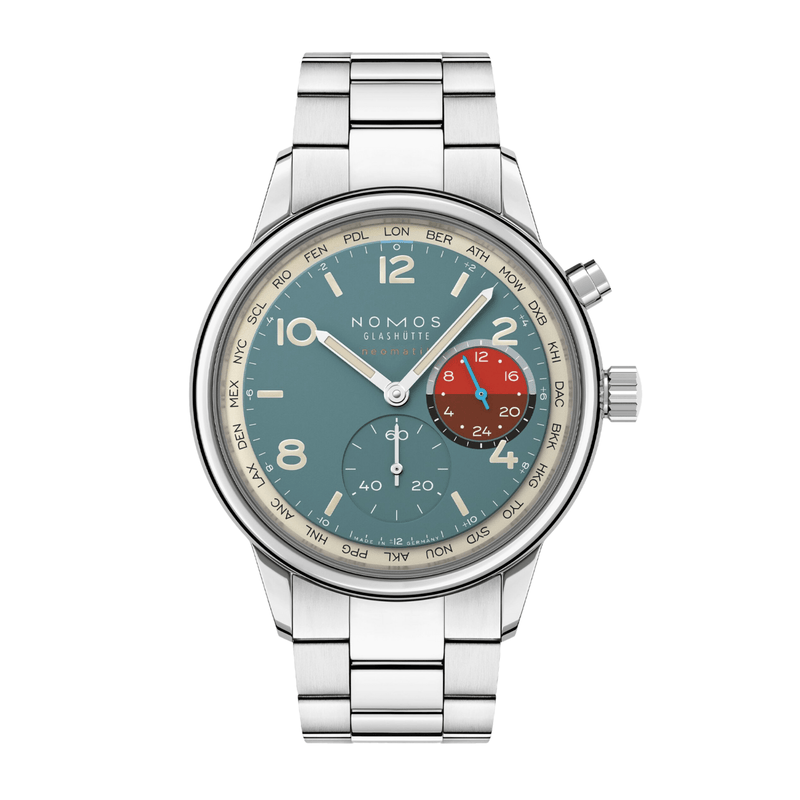 NOMOS Glashütte Club Sport Neomatik Worldtimer Glacier-NOMOS Glashütte Club Sport Neomatik Worldtimer Glacier - 790.S4