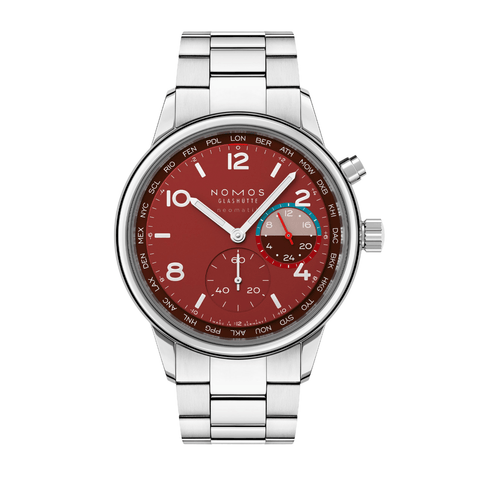 NOMOS Glashütte Club Sport Neomatik Worldtimer Magma-NOMOS Glashütte Club Sport Neomatik Worldtimer Magma - 790.S5