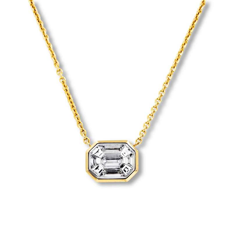 Norman Covan Diamond Baguette Necklace-Norman Covan Diamond Baguette Necklace - NCP6278