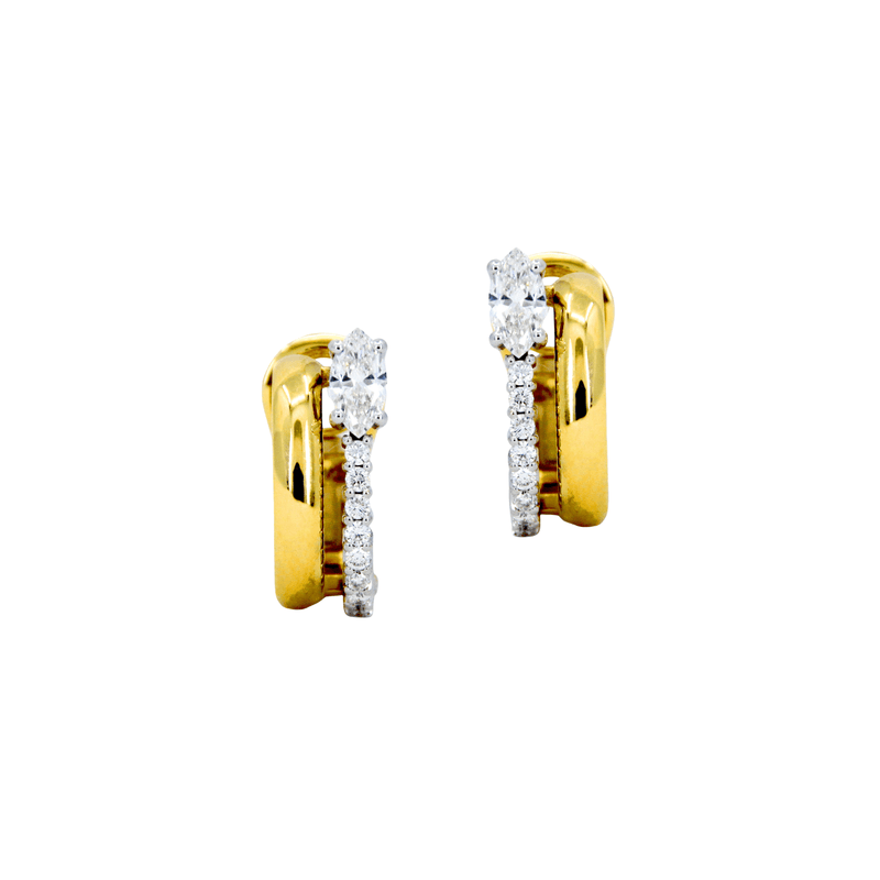 Norman Covan Diamond Huggie Earrings-Norman Covan Diamond Huggie Earrings - NCE2439