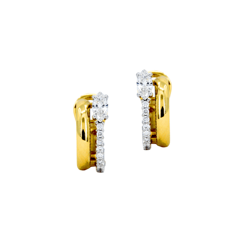 Norman Covan Diamond Huggie Earrings-Norman Covan Diamond Huggie Earrings - NCE2439