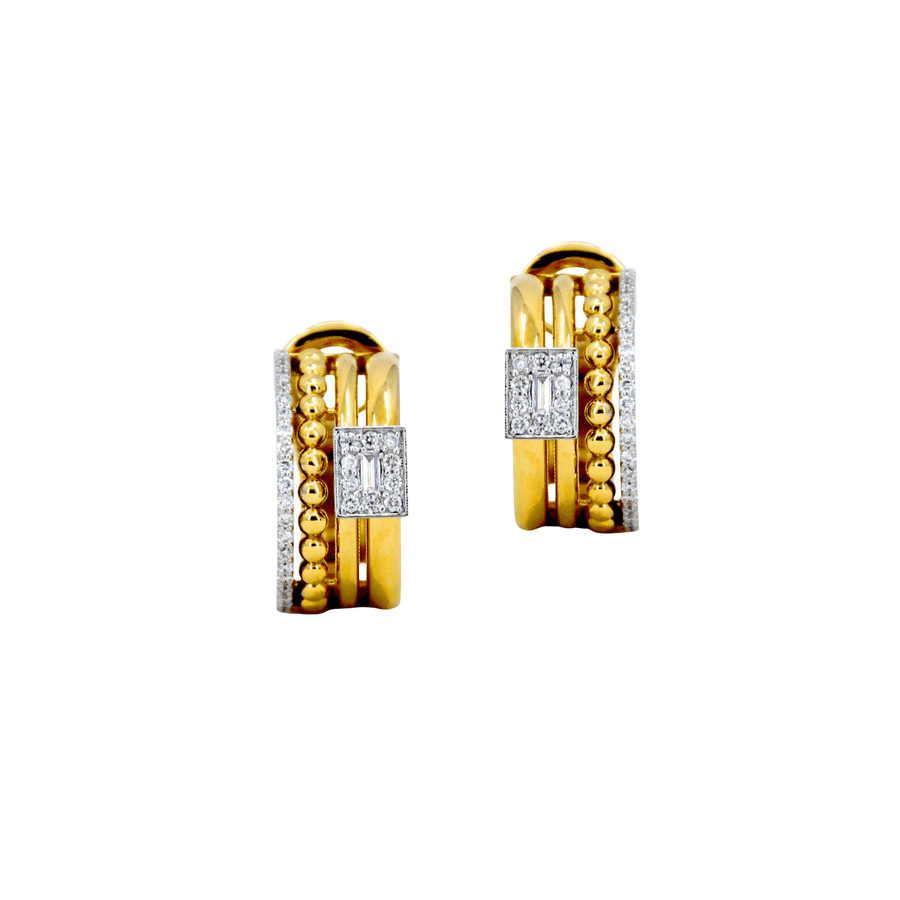 Norman Covan Diamond Huggie Earrings - NCE2443
