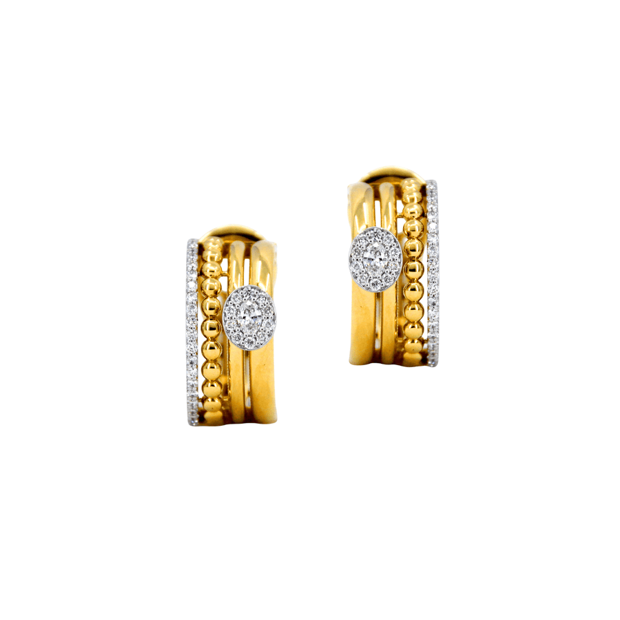Norman Covan Diamond Huggie Earrings - NCE2444