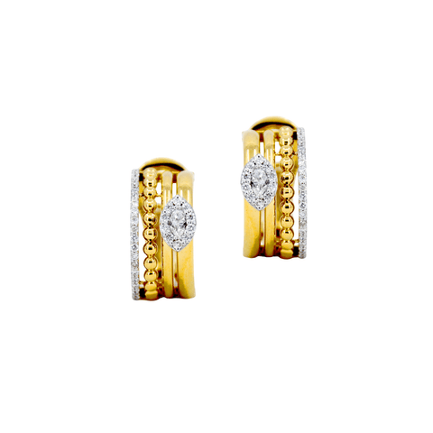 Norman Covan Diamond Huggie Earrings-Norman Covan Diamond Huggie Earrings - NCE2466