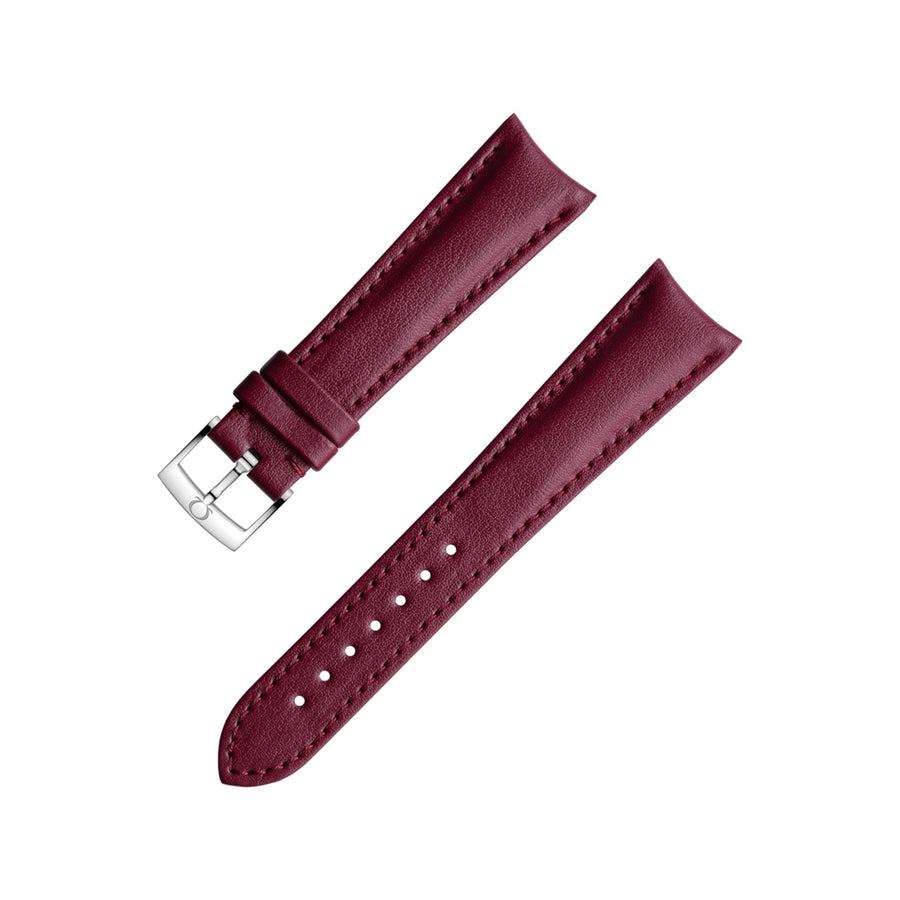 Omega Burgundy Vegan Strap 20/16mm (Strap Only) - 032Z017137