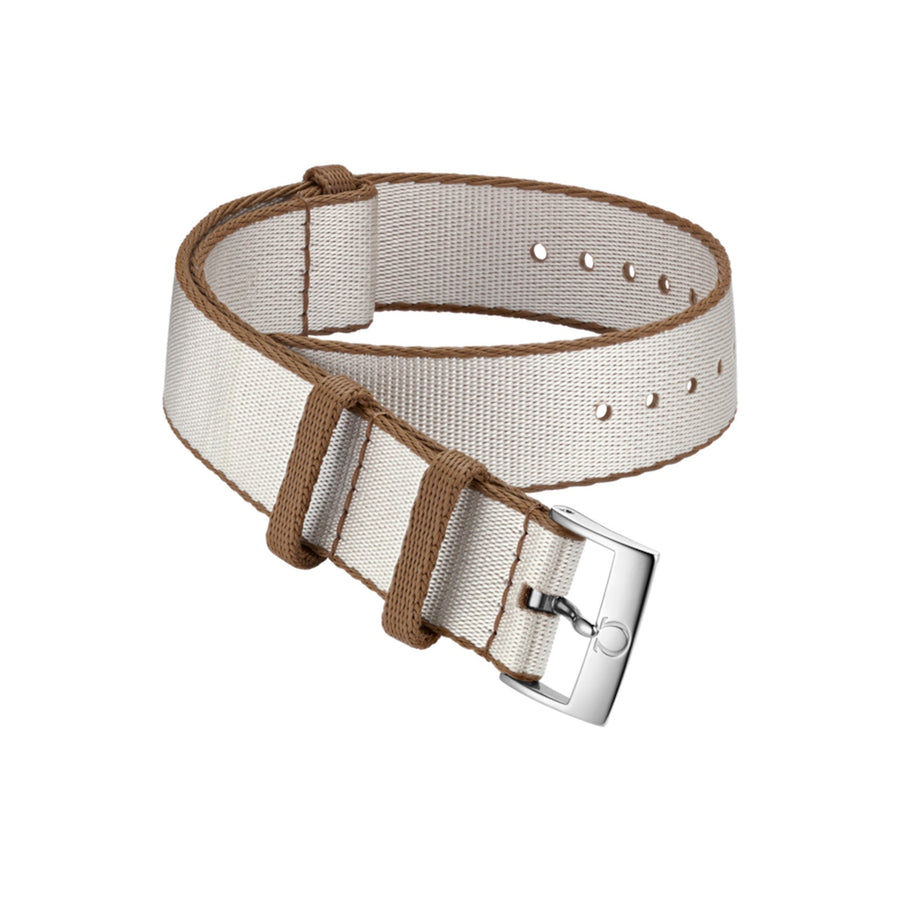 Omega Nato Strap Polyamide Beige Strap with Buckle - 031CWZ011322