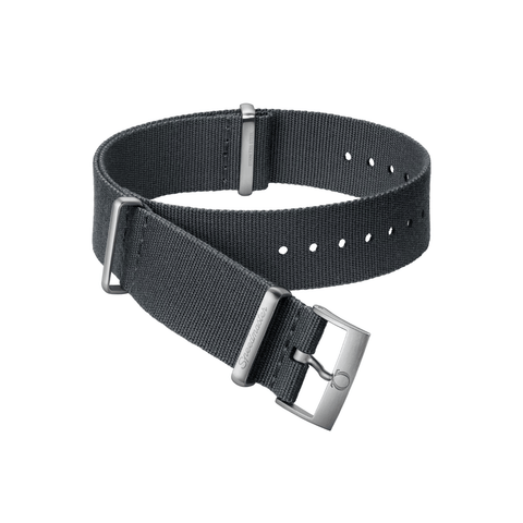 Omega Nato Strap Polyester Grey Strap with Buckle-Omega Nato Strap Polyester Grey Strap with Buckle - 031Z019284