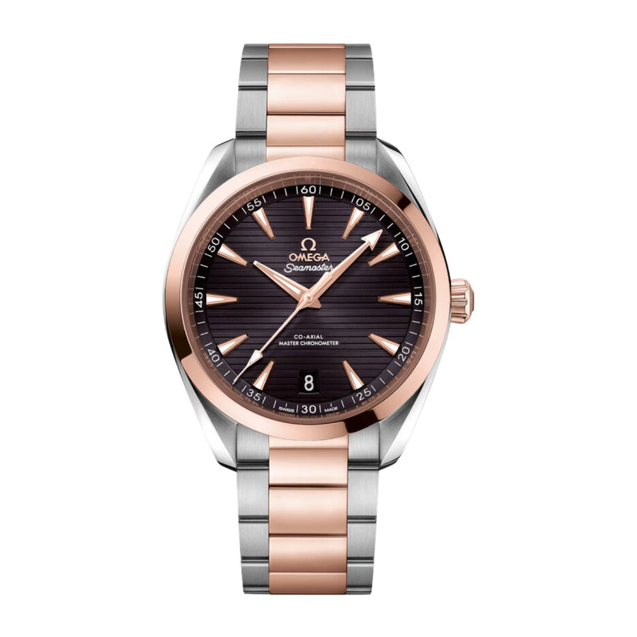 Omega Seamaster Aqua Terra 150m - 220.20.41.21.06.001 - Omega Seamaster Aqua Terra 150m in a 41mm stainless steel/18k Senda gold with grey dial on stainless steel/18k Sedna gold bracelet, featuring a date display and automatic movement.