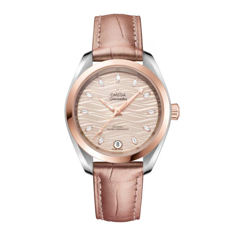 Omega Seamaster Aqua Terra 150m Steel-Sedna Gold Nude Dial 34mm-Omega Seamaster Aqua Terra 150m Steel - Sedna Gold Nude Dial 34mm - 220.23.34.20.59.001