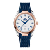 Omega Seamaster Aqua Terra 150m Steel-Sedna Gold on Rubber Strap 38mm-Omega Seamaster Aqua Terra 150m Steel - Sedna Gold on Rubber Strap 38mm - 220.22.38.20.02.001