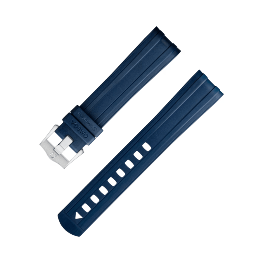 Omega Seamaster Diver 300m Blue Rubber Strap (Strap Only) 20/18mm - 032CVZ010127