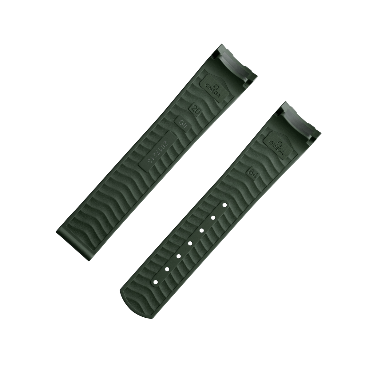 Omega Seamaster Diver 300m Green Rubber Strap (Strap Only) 20/18mm - 032Z017213