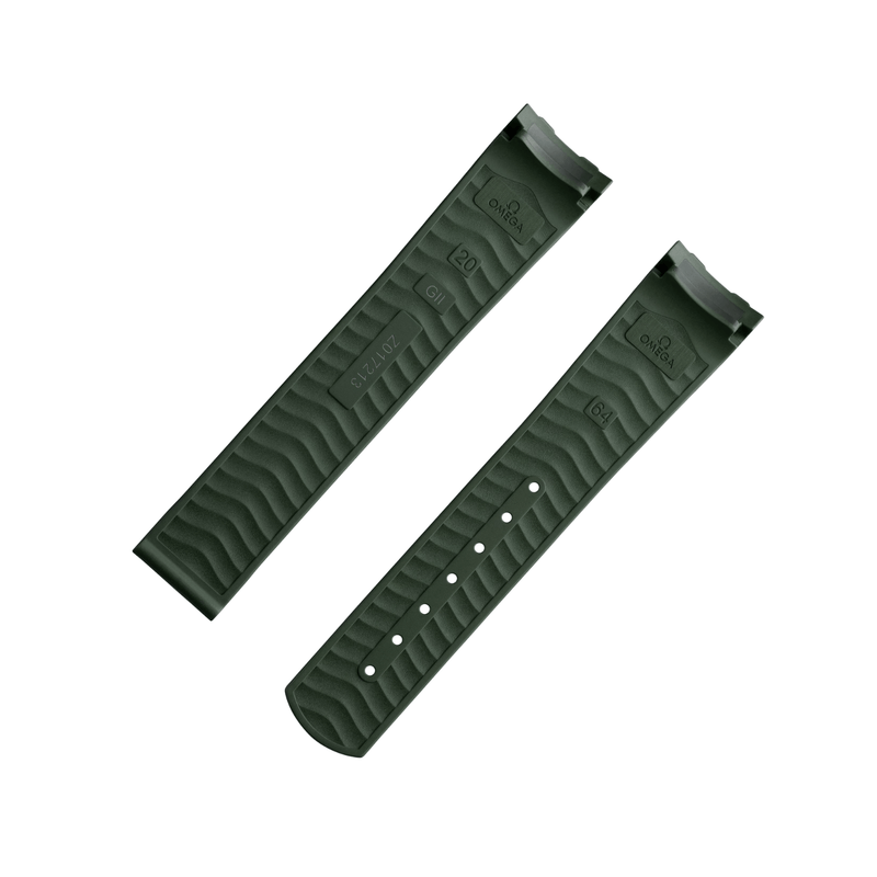 Omega Seamaster Diver 300m Green Rubber Strap (Strap Only) 20/18mm-Omega Seamaster Diver 300m Green Rubber Strap (Strap Only) 20/18mm - 032Z017213