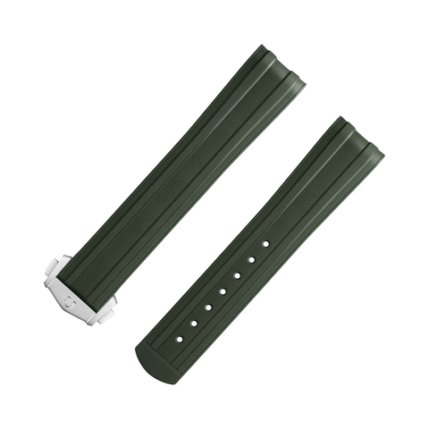 Omega Seamaster Diver 300m Green Rubber Strap (Strap Only) 20/18mm-Omega Seamaster Diver 300m Green Rubber Strap (Strap Only) 20/18mm - 032Z017213