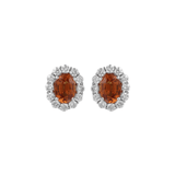 Orange Sapphire Diamond Earrings-Orange Sapphire Diamond Earrings - SERTJ00082