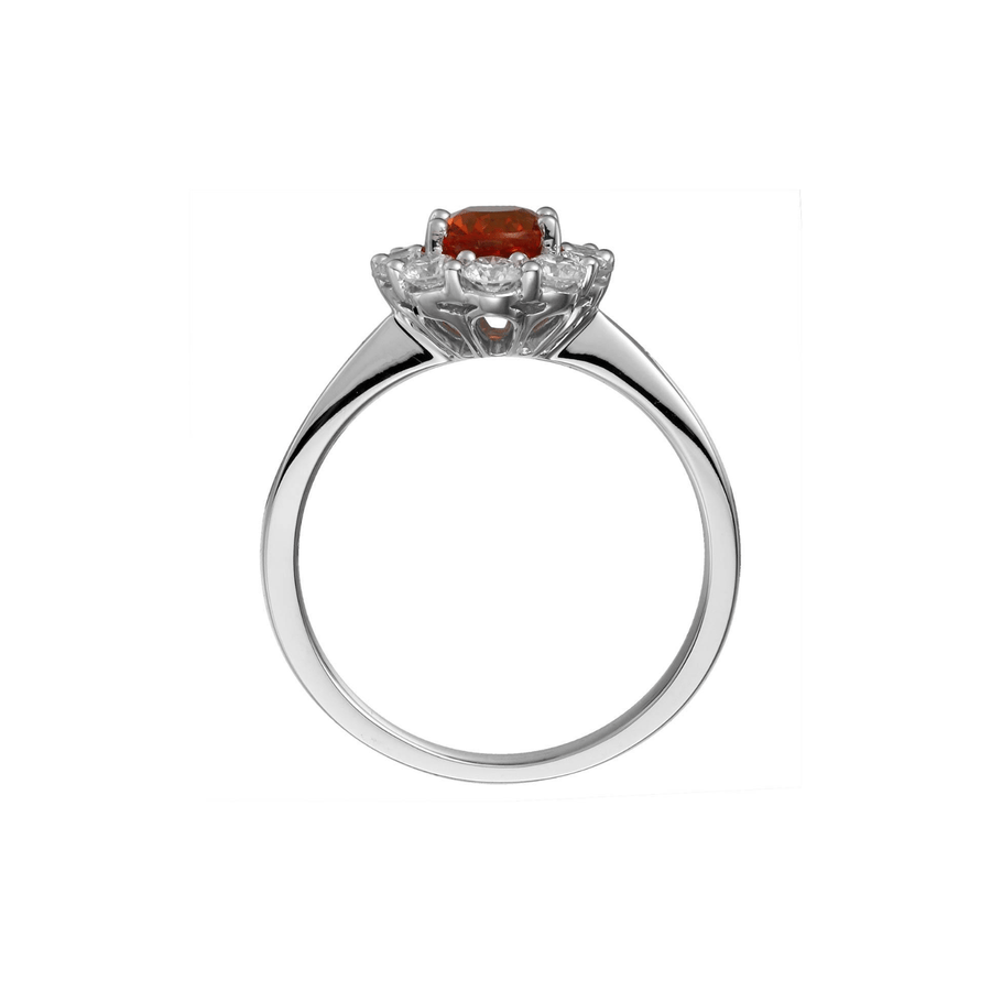 Orange Sapphire Diamond Ring - SRRTJ00064