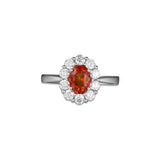 Orange Sapphire Diamond Ring-Orange Sapphire Diamond Ring - SRRTJ00064
