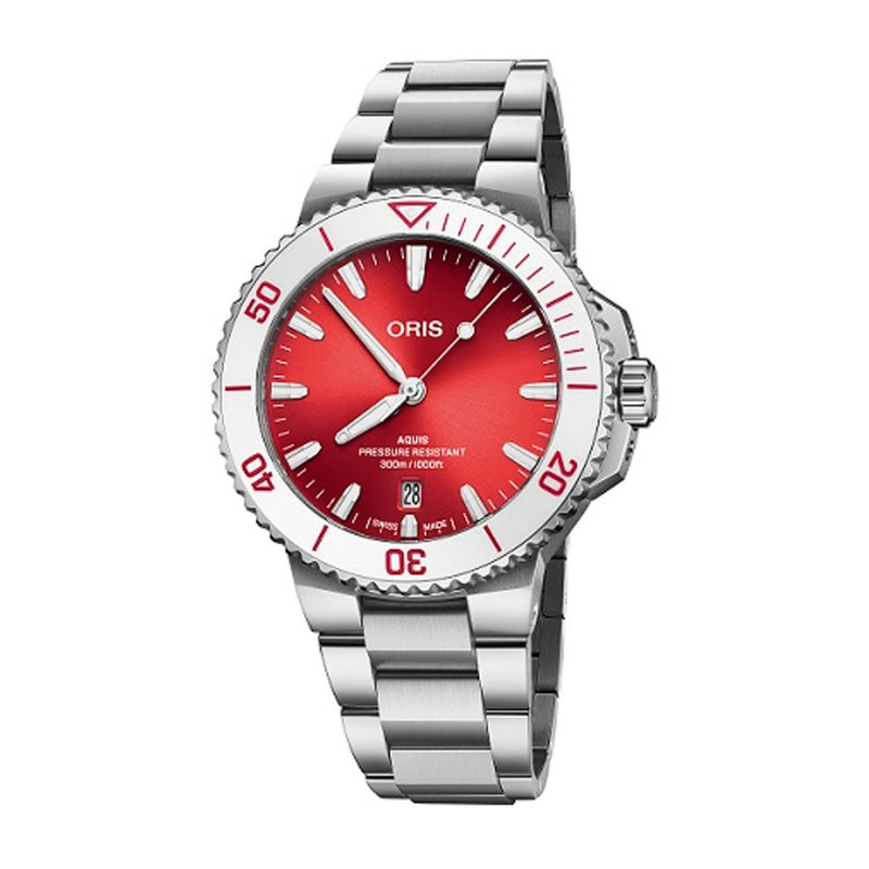 Oris Aquis Date Watermelon Red-Oris Aquis Date Watermelon Red - 01 733 7787 4138-07 8 22 04PEB