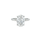 Oval Brilliant Cut Diamond Engagement Ring-Oval Brilliant Cut Diamond Engagement Ring