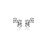 Oval-shaped Diamond Stud Earrings-Oval - shaped Diamond Stud Earrings - 62165