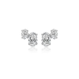 Oval-shaped Diamond Stud Earrings-Oval - shaped Diamond Stud Earrings - 66386