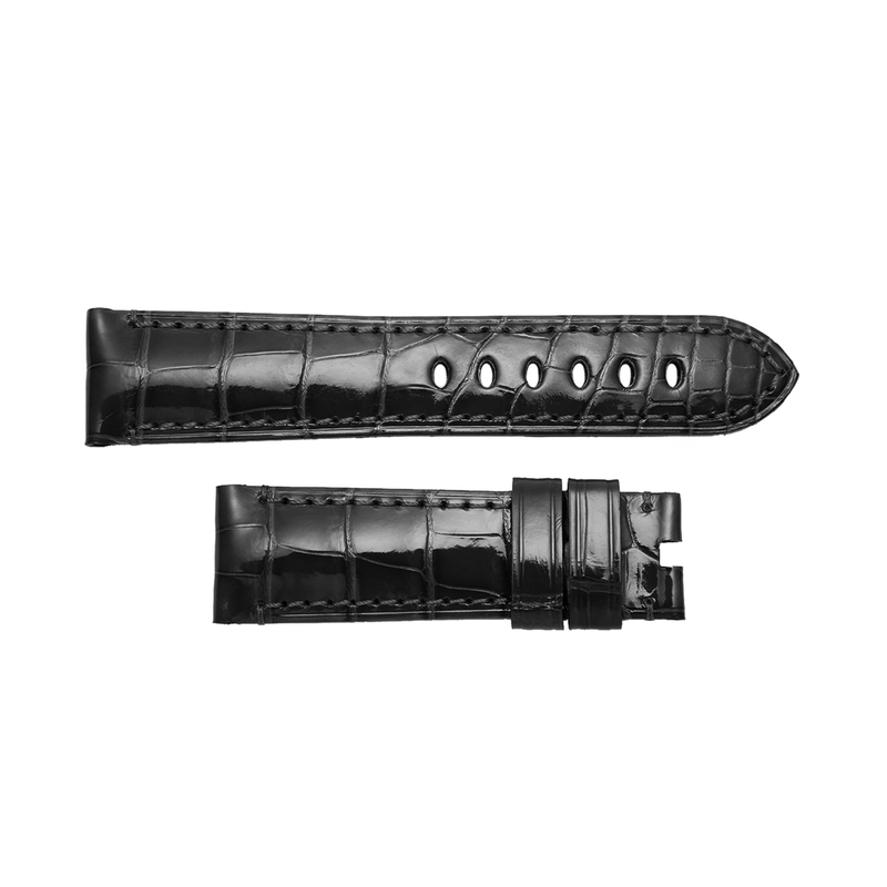Panerai Alligator Black Tone On Tone 22/18mm QR-Panerai Alligator Black Tone On Tone 22/18mm QR - MXE09L8S