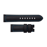 Panerai Black Calf Strap Blue Stitching 26/22mm-Panerai Black Calf Strap Blue Stitching 26/22mm - MXE08L9L