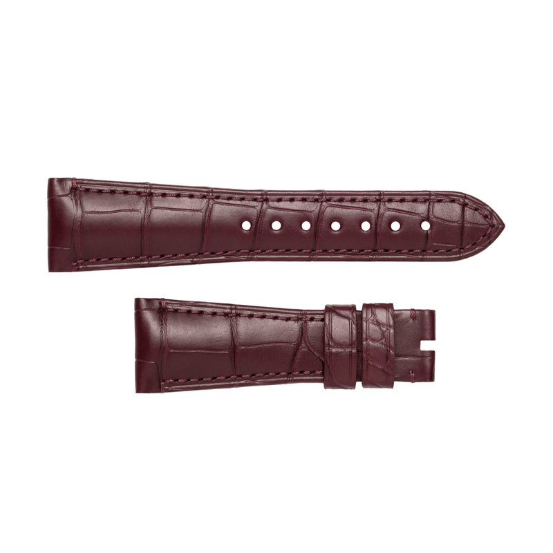 Panerai Burgundy Alligator Strap 24/18mm-Panerai Burgundy Alligator Strap 24/18mm - MXE0MX0N