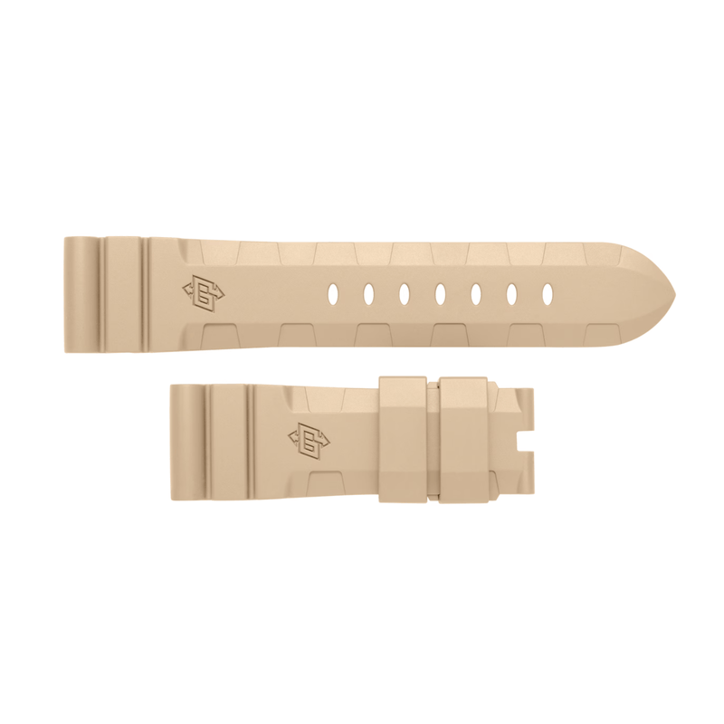 Panerai Caoutchouc Strap Beige 26/22mm-Panerai Caoutchouc Strap Beige 26/22mm - MXE0QSB8