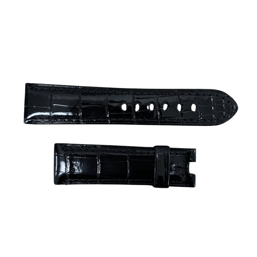 Panerai Glossy Black Alligator Strap 22/20mm - MX001394