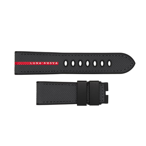 Panerai Luna Rossa Bi-Material Grey Strap 24/22mm-Panerai Luna Rossa Bi - Material Grey Strap 24/22mm - MXE0M17F