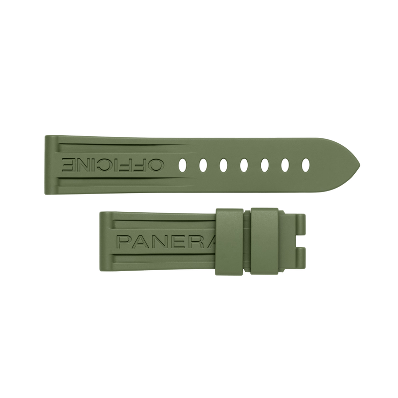 Panerai Military Green Rubber Strap 22/20mm QR-Panerai Military Green Rubber Strap 22/20mm QR - MXE0JLNM