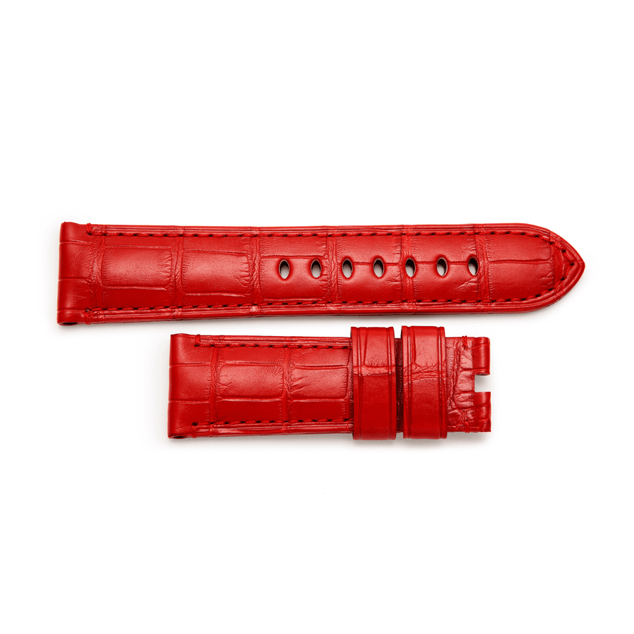 Panerai Red Tone on Tone Alligator Strap 22/20mm - MX0081V4