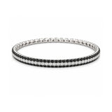 Pave Black and White Diamond Eternity Bangle-Pave Black and White Diamond Eternity Bangle