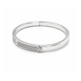 Pave Diamond Bezel Station Halfway Bangle-Pave Diamond Bezel Station Halfway Bangle - DBMKD00943