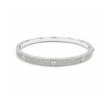 Pave Diamond Bezel Station Halfway Bangle-Pave Diamond Bezel Station Halfway Bangle - DBMKD00943