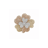 Pave Diamond Flower Ring-Pave Diamond Flower Ring