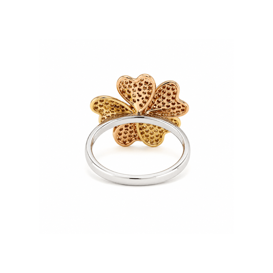 Pave Diamond Flower Ring