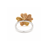 Pave Diamond Flower Ring-Pave Diamond Flower Ring