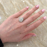 Pear Brilliant Cut Diamond Halo Engagement Ring-Pear Brilliant Cut Diamond Halo Engagement Ring - DRJST02534