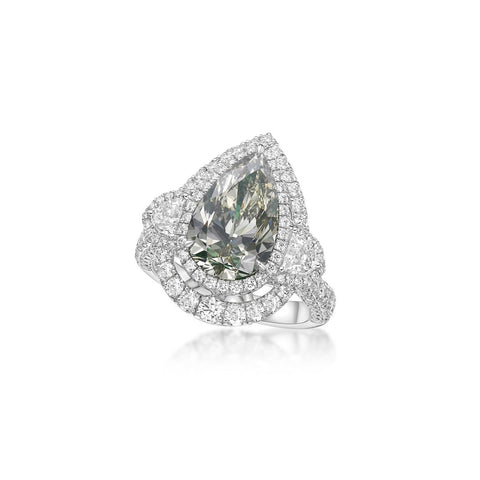 Pear-shaped Diamond Ring-Pear - shaped Diamond Ring - DRKHN10272