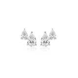 Pear-shaped Diamond Stud Earrings-Pear - shaped Diamond Stud Earrings - 66387