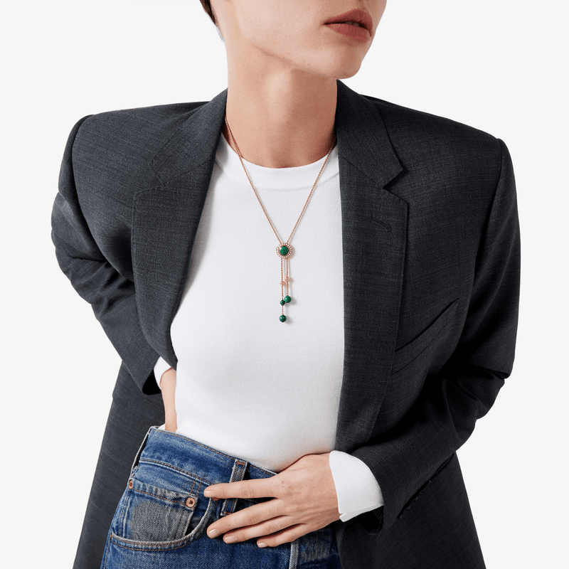 Piaget Possession Malachite Diamond Pendant-Piaget Possession Malachite Diamond Pendant G33PE300