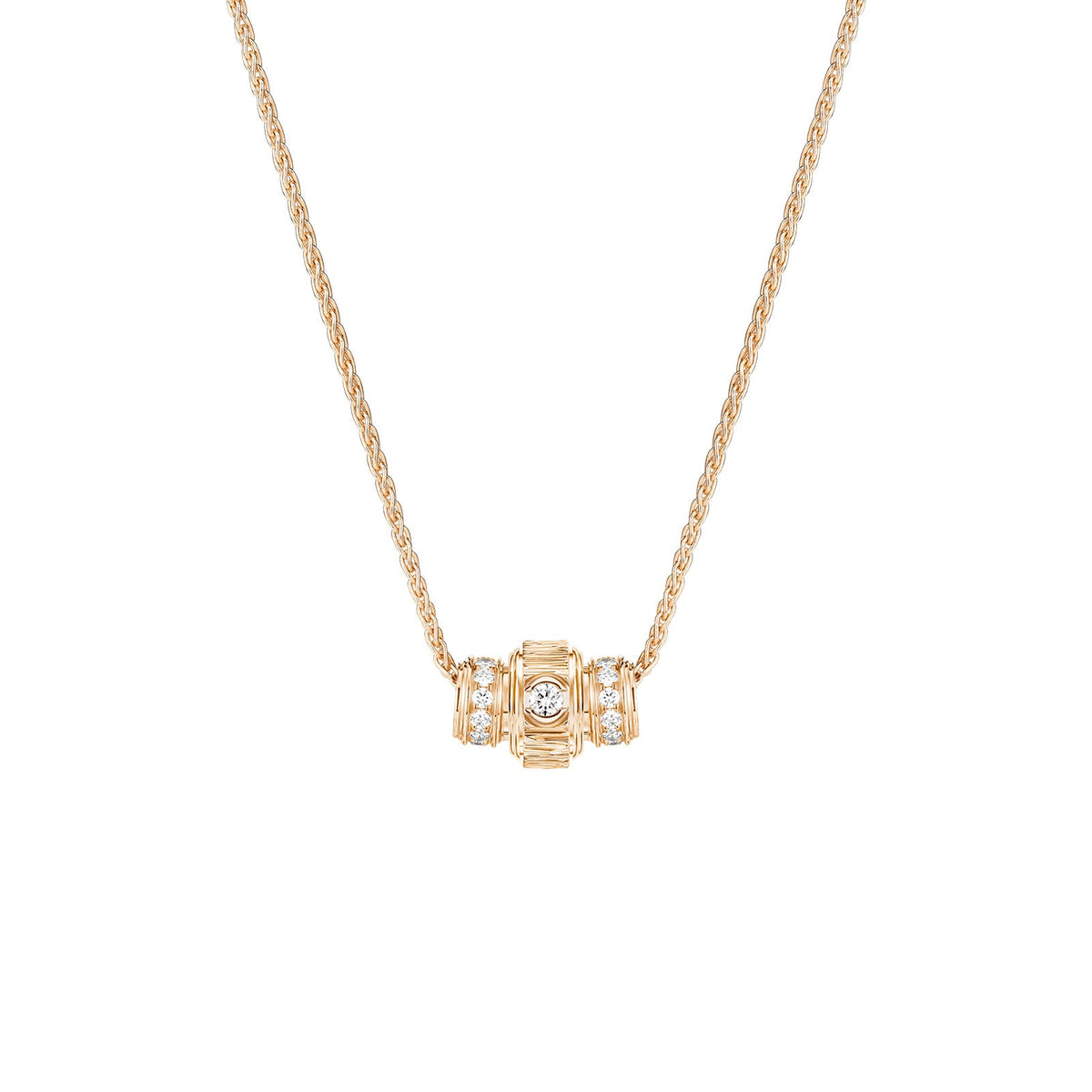 Possession "Decor Palace" pendant in 18K rose gold set with 24 brilliant-cut diamonds (approx. 0.43 ct) and one Possession-set brilliant-cut diamond (approx. 0.09 ct).